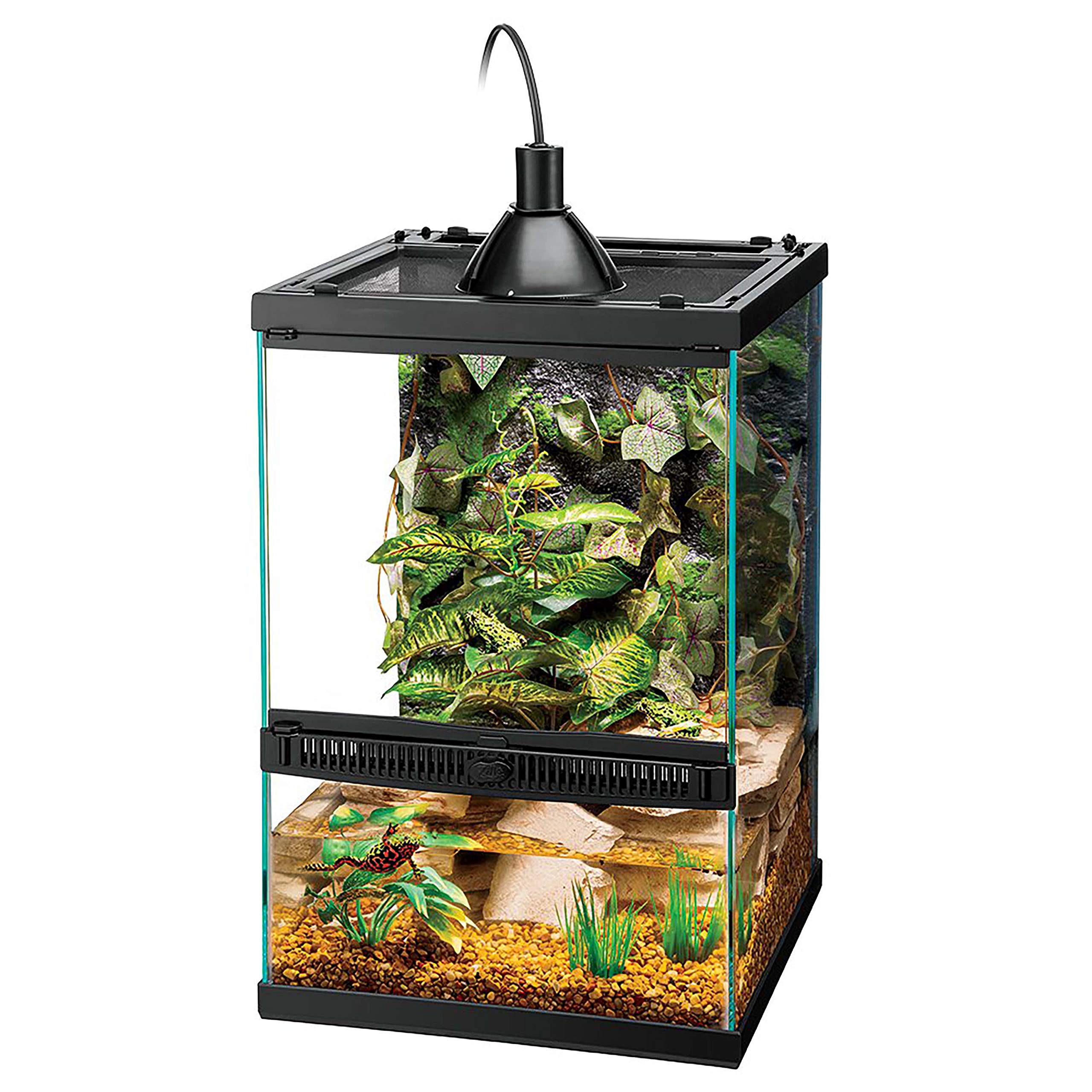 Zilla 11 Gallon Glass Tropical Vertical Habitat Starter Kit for Small Tree Dwelling Reptiles & Amphibians - Image 3