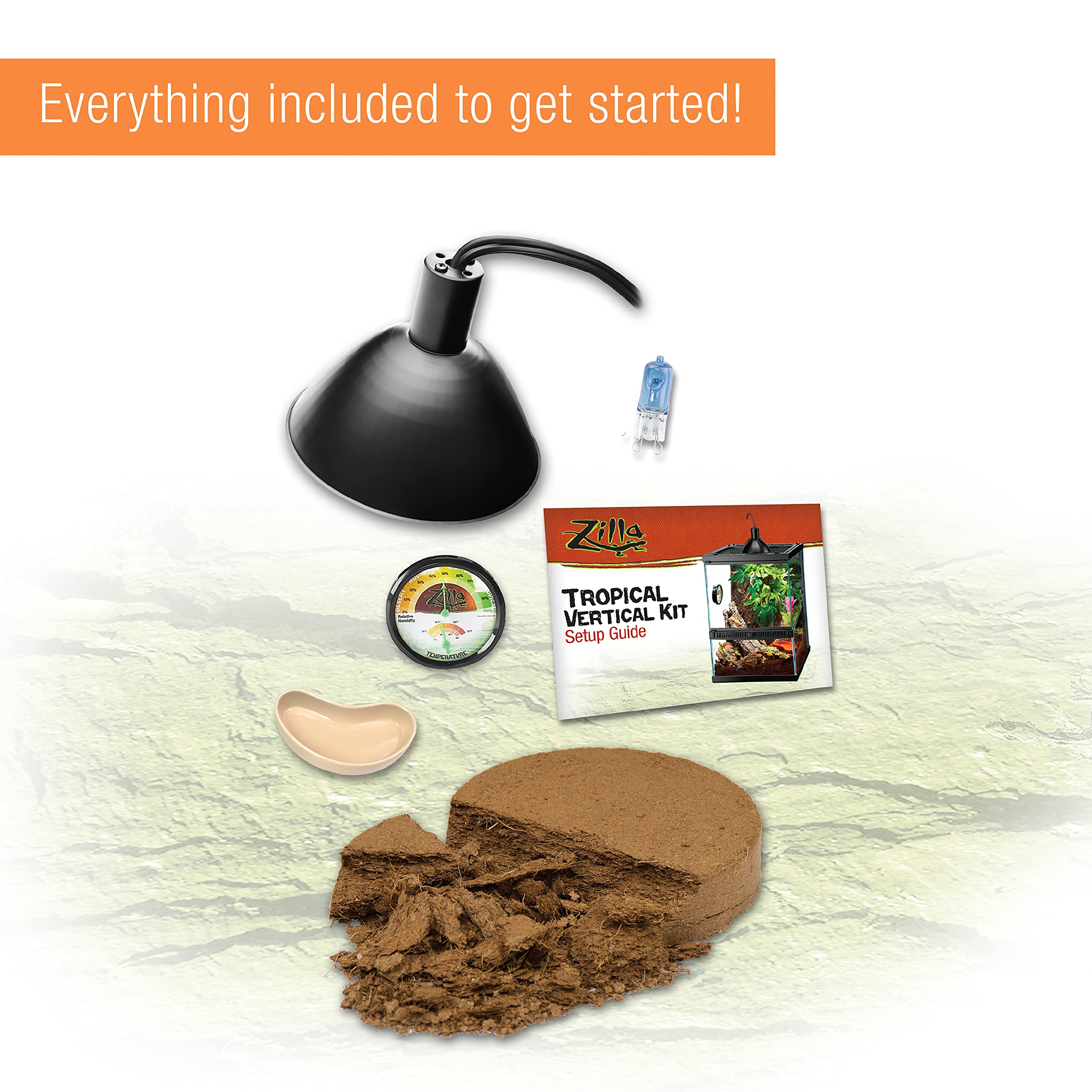 Zilla 11 Gallon Glass Tropical Vertical Habitat Starter Kit for Small Tree Dwelling Reptiles & Amphibians - Image 4