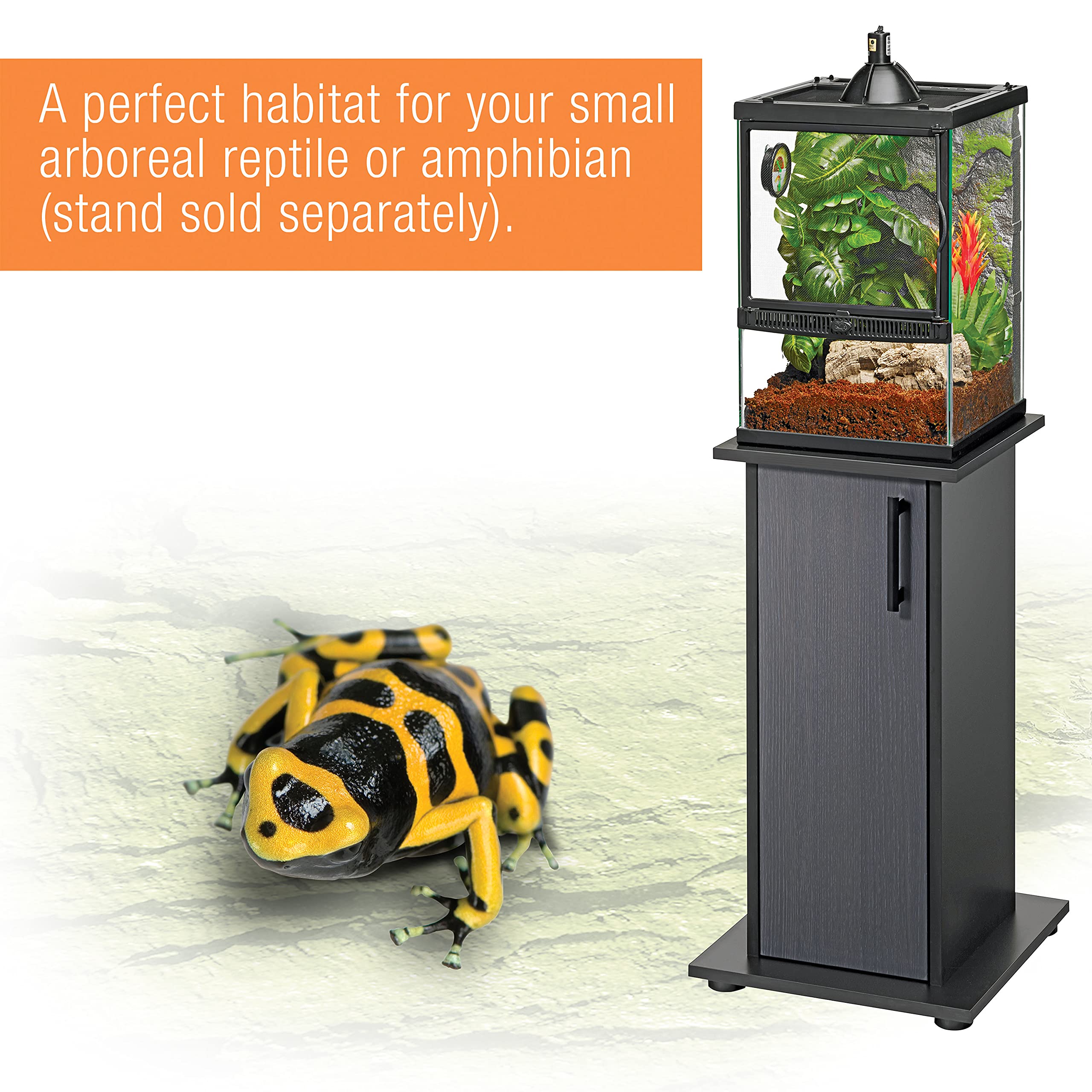 Zilla 11 Gallon Glass Tropical Vertical Habitat Starter Kit for Small Tree Dwelling Reptiles & Amphibians - Image 6