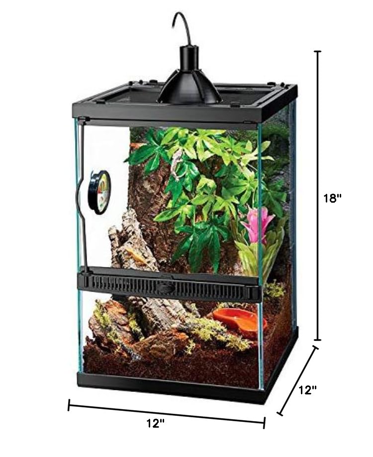 Zilla 11 Gallon Glass Tropical Vertical Habitat Starter Kit for Small Tree Dwelling Reptiles & Amphibians - Image 9
