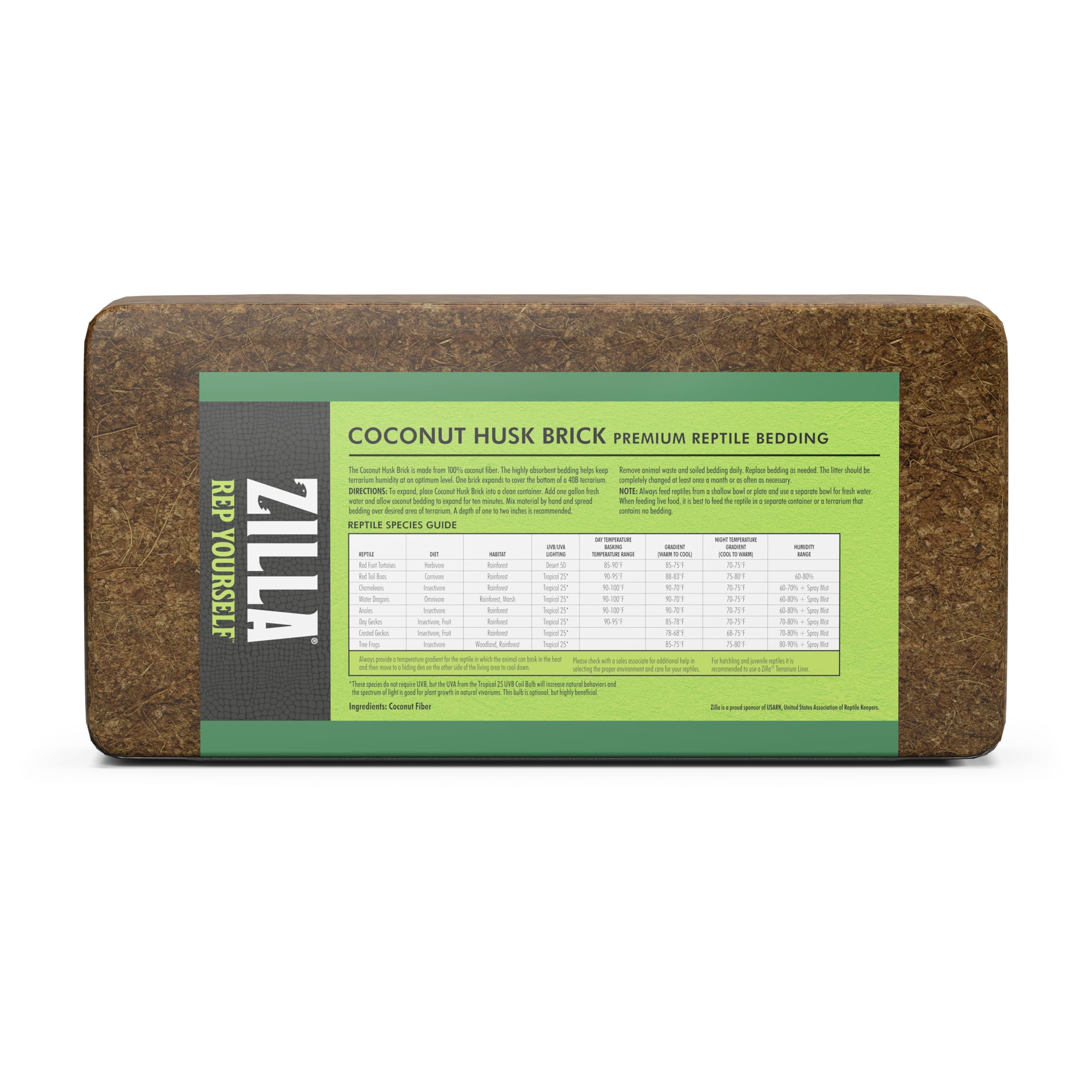 Zilla Coconut Husk Brick, Organic Bedding for Reptiles, Made with 100% Coconut Fiber, Ideal for Tropical Habitats and Egg Incubation - Image 9
