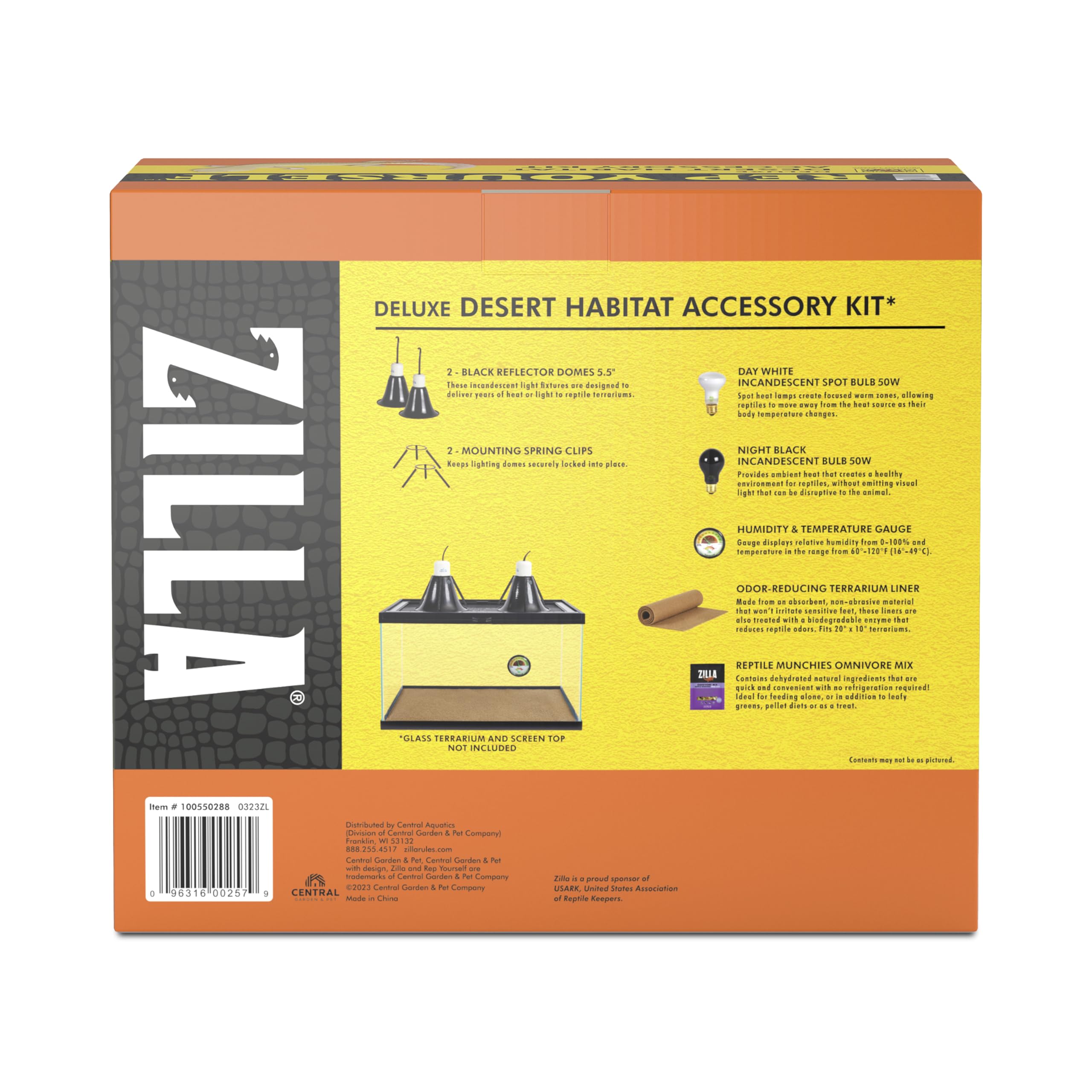 Zilla Desert Habitat Accessory Kit, Starter Kit for Reptiles, Easy Start for Desert-Dwelling Reptiles, Includes Lighting, Bedding and Food, Ideal for Size 10G Terrariums - Image 11