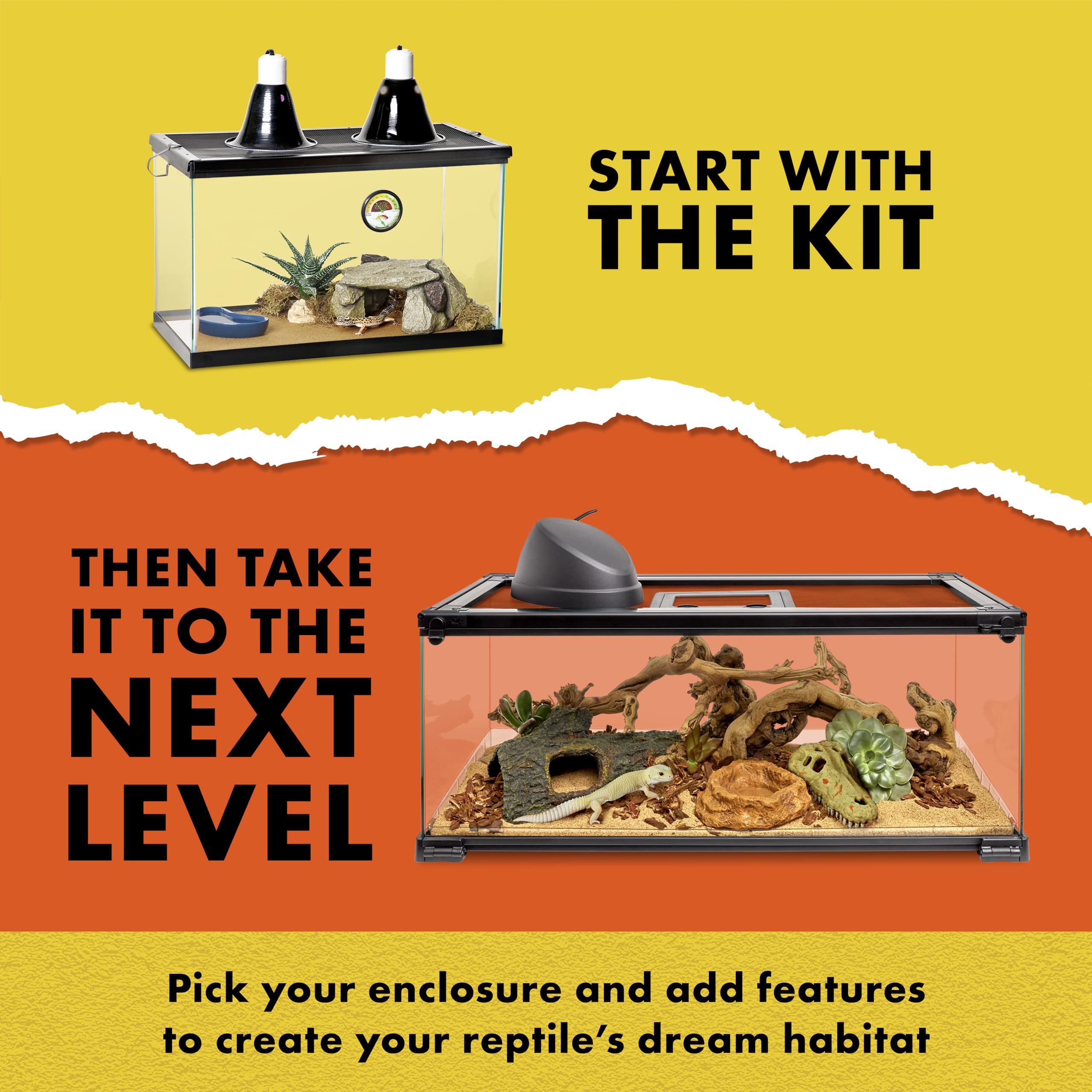 Zilla Desert Habitat Accessory Kit, Starter Kit for Reptiles, Easy Start for Desert-Dwelling Reptiles, Includes Lighting, Bedding and Food, Ideal for Size 10G Terrariums - Image 8