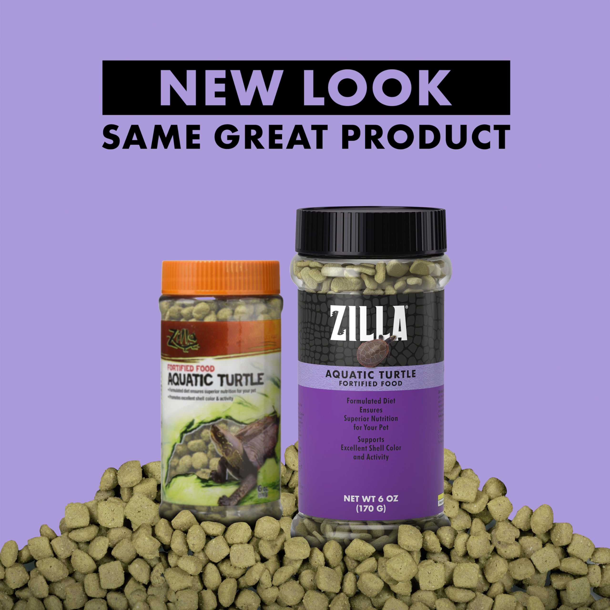 Zilla Fortified Food for Aquatic Turtles, Complete Nutritional Diet, Supports Excellent Shell Color and Activity, Extruded Pellets, 6 ounces - Image 8