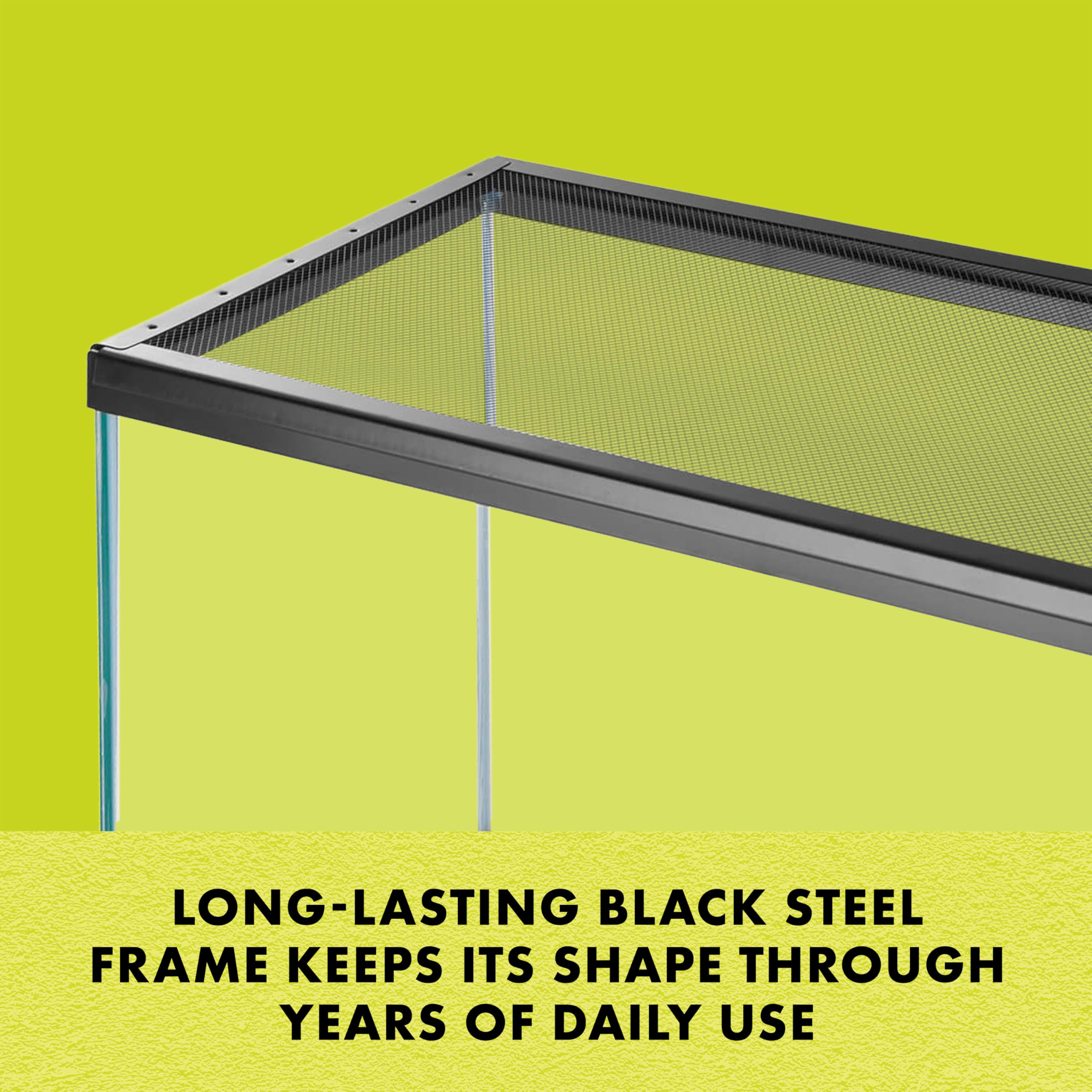 Zilla Fresh Air Screen Cover, Secure and Durable Metal Mesh Cover for Reptile Terrariums, 48 x 13 inches - Image 5