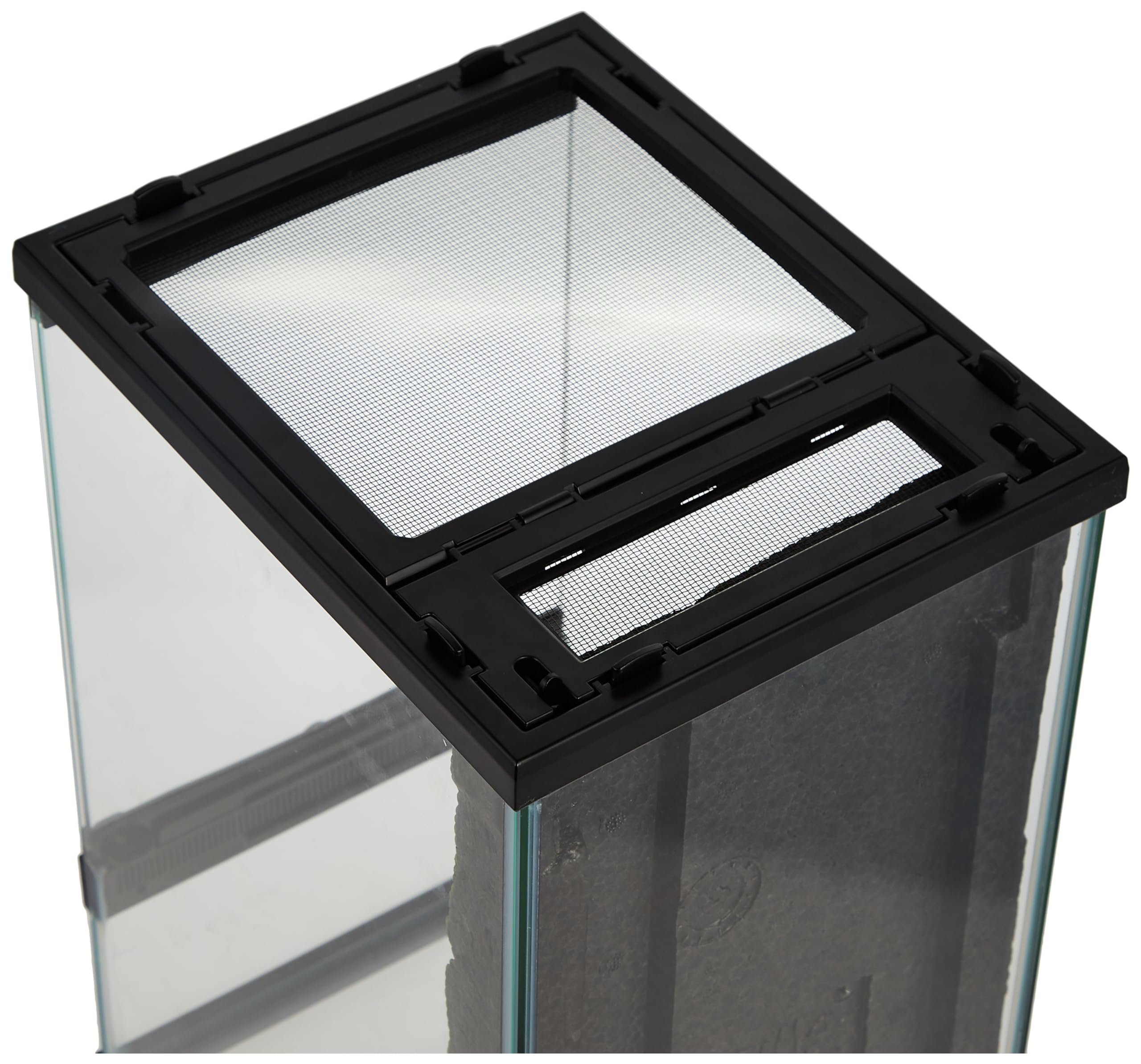 Zilla Front Opening Terrarium - 8" x 10" x 15",Black - Image 5