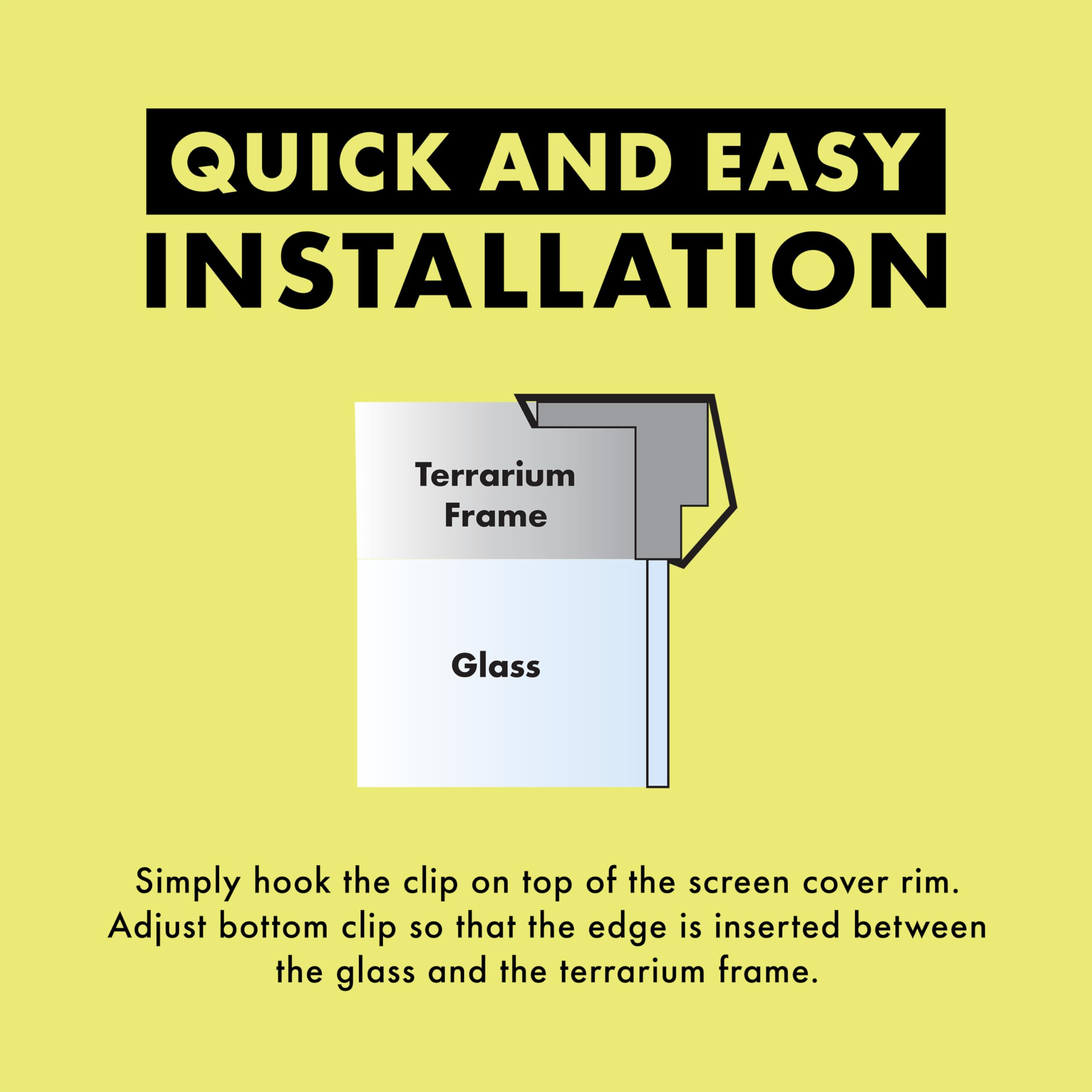 Zilla Heavy Duty Screen Clips, Secures Screen Covers to Terrarium, Fits Size 30G and Larger, 2 pack, Large - Image 5