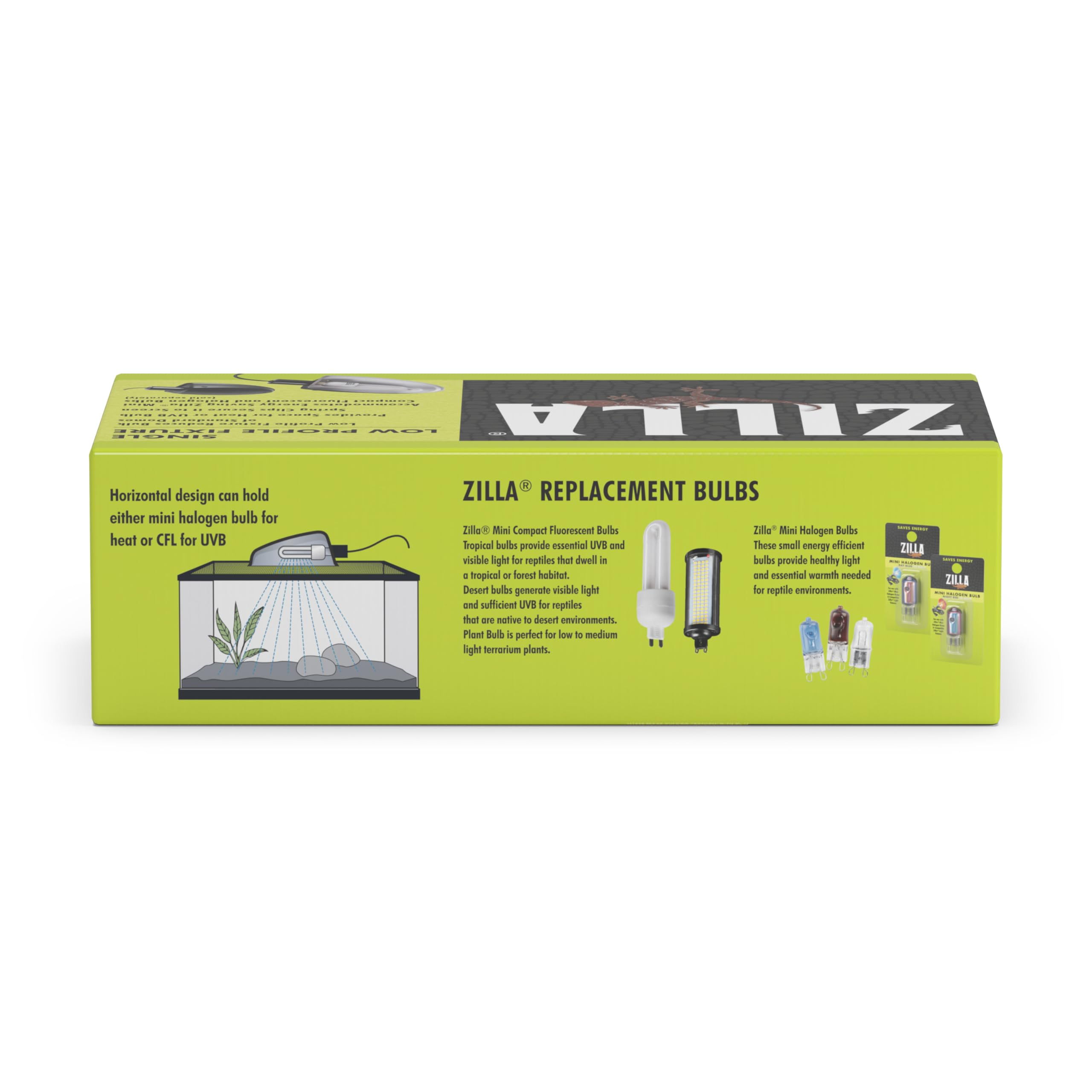 Zilla Low Profile Reptile Terrarium Fixtures Single,Black - Image 5