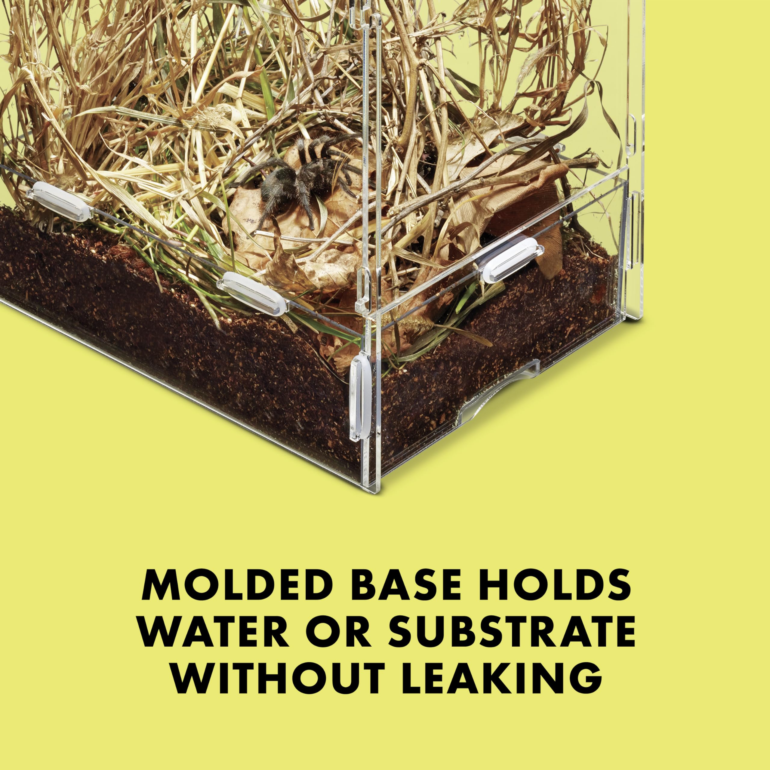 Zilla Micro Habitat Terrarium, Arboreal, with Locking Latch, for Isopods, Spiders, Insects, Large - Image 6