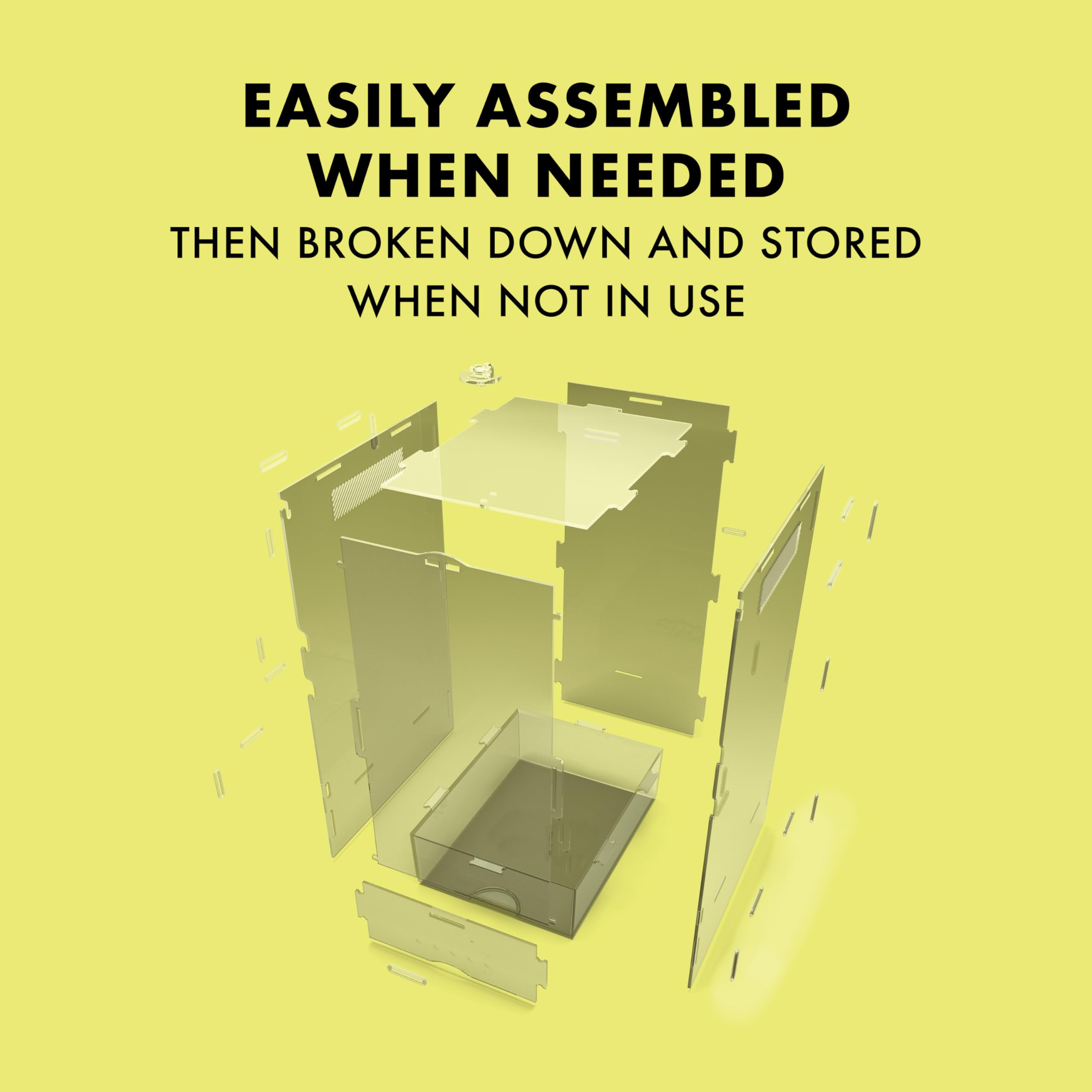 Zilla Micro Habitat Terrarium, Arboreal, with Locking Latch, for Isopods, Spiders, Insects, Large - Image 8