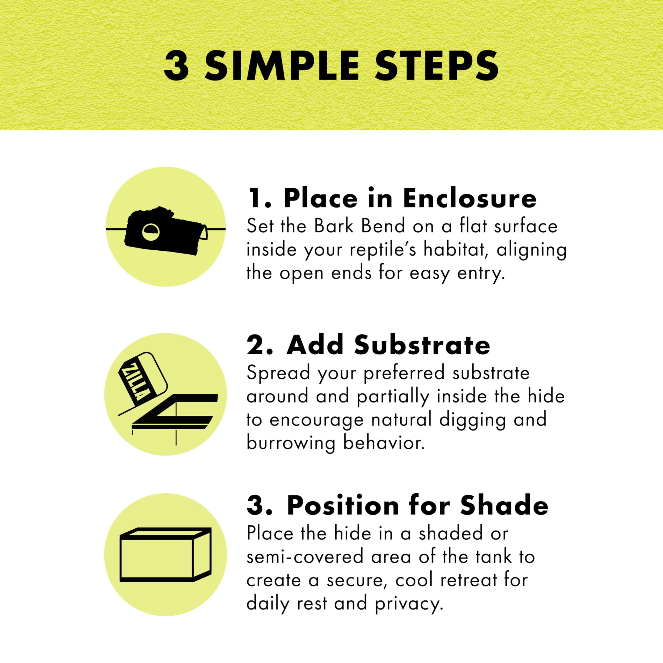 Zilla Pet Reptile Bark Bends Terrarium Decor, Large - Image 6