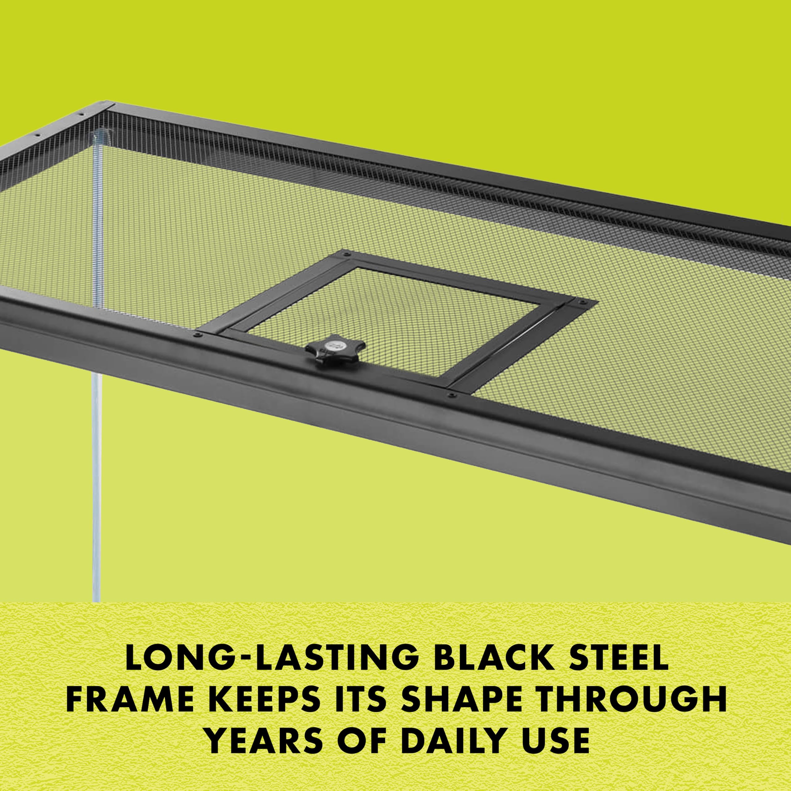 Zilla Pet Reptile Terrarium Fresh Air Screen Cover with Hinged Door 20" x 10" - Image 6