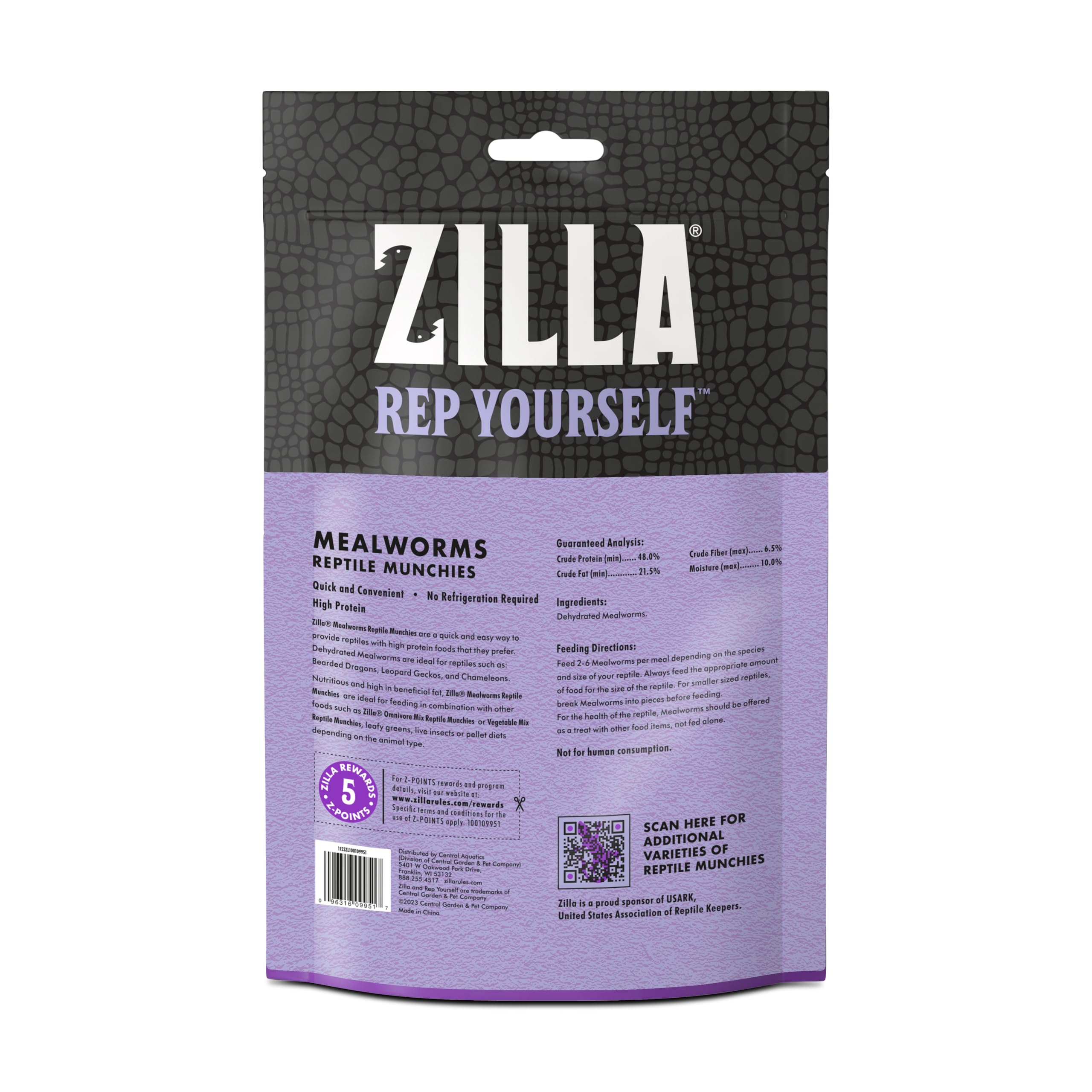 Zilla Reptile Munchies, Mealworms, All-Natural, Dehydrated Mealworms, Ideal for Bearded Dragons, Leopard Geckos, Chameleons and other lizards, Resealable Bag - Image 10