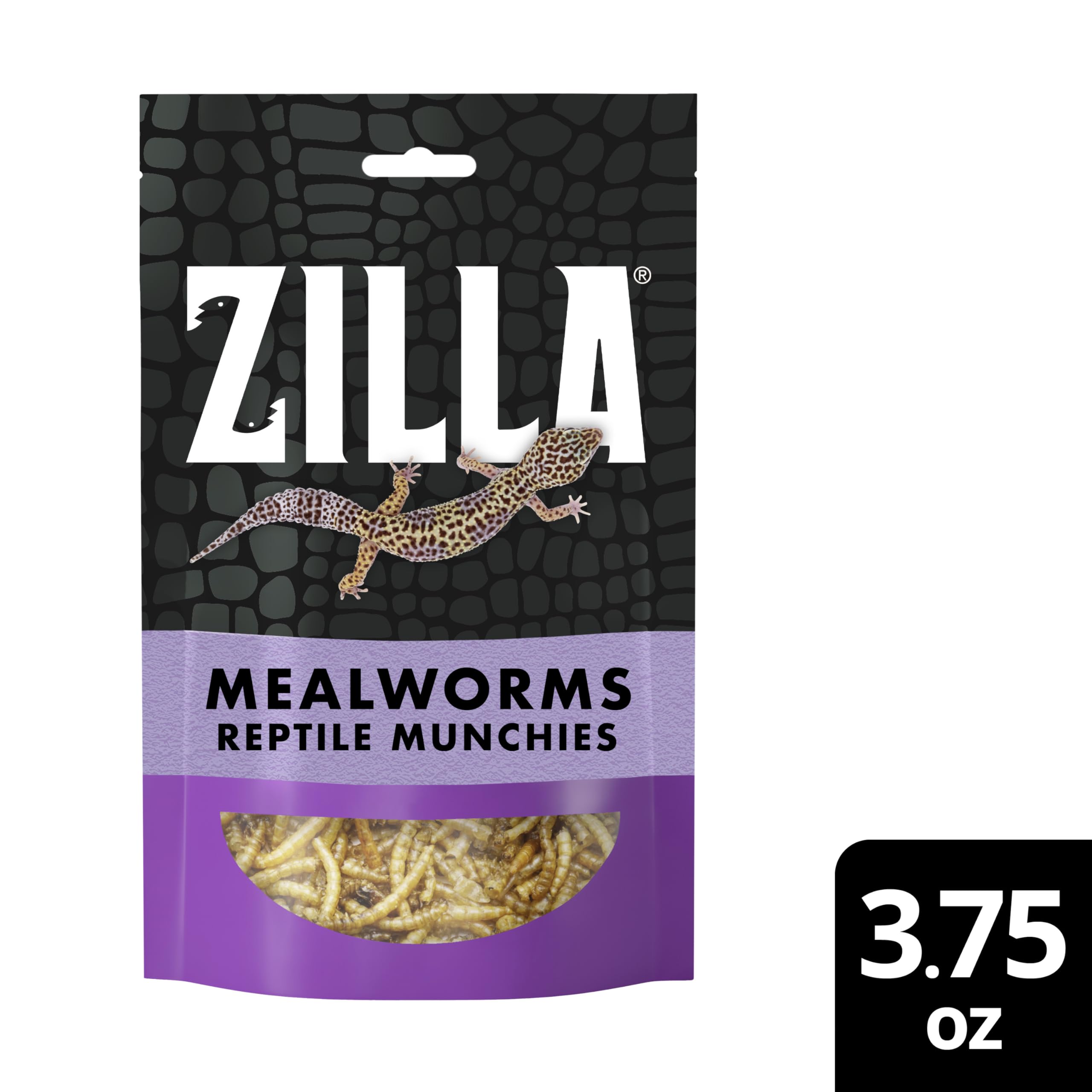Zilla Reptile Munchies, Mealworms, All-Natural, Dehydrated Mealworms, Ideal for Bearded Dragons, Leopard Geckos, Chameleons and other lizards, Resealable Bag - Image 11