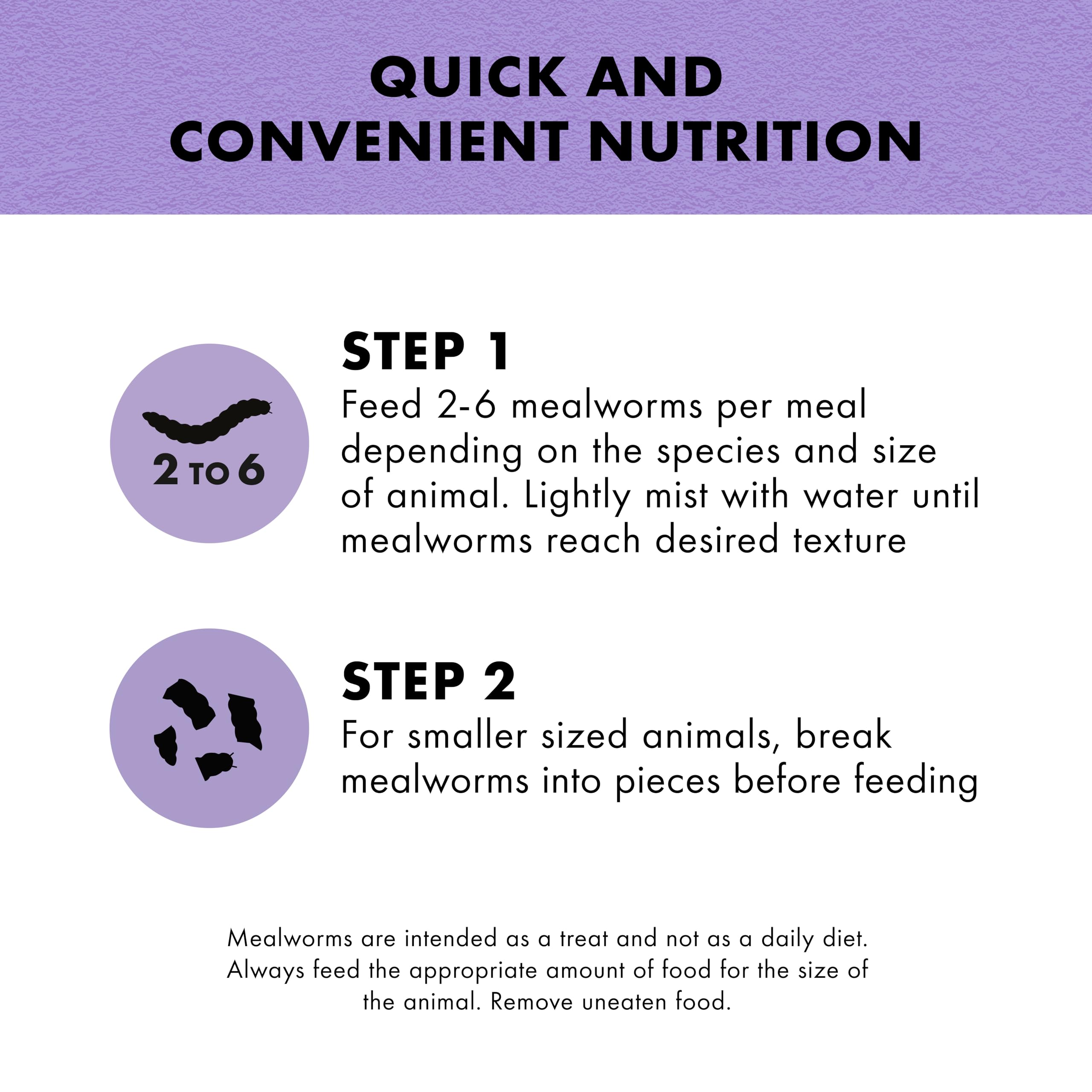 Zilla Reptile Munchies, Mealworms, All-Natural, Dehydrated Mealworms, Ideal for Bearded Dragons, Leopard Geckos, Chameleons and other lizards, Resealable Bag - Image 3