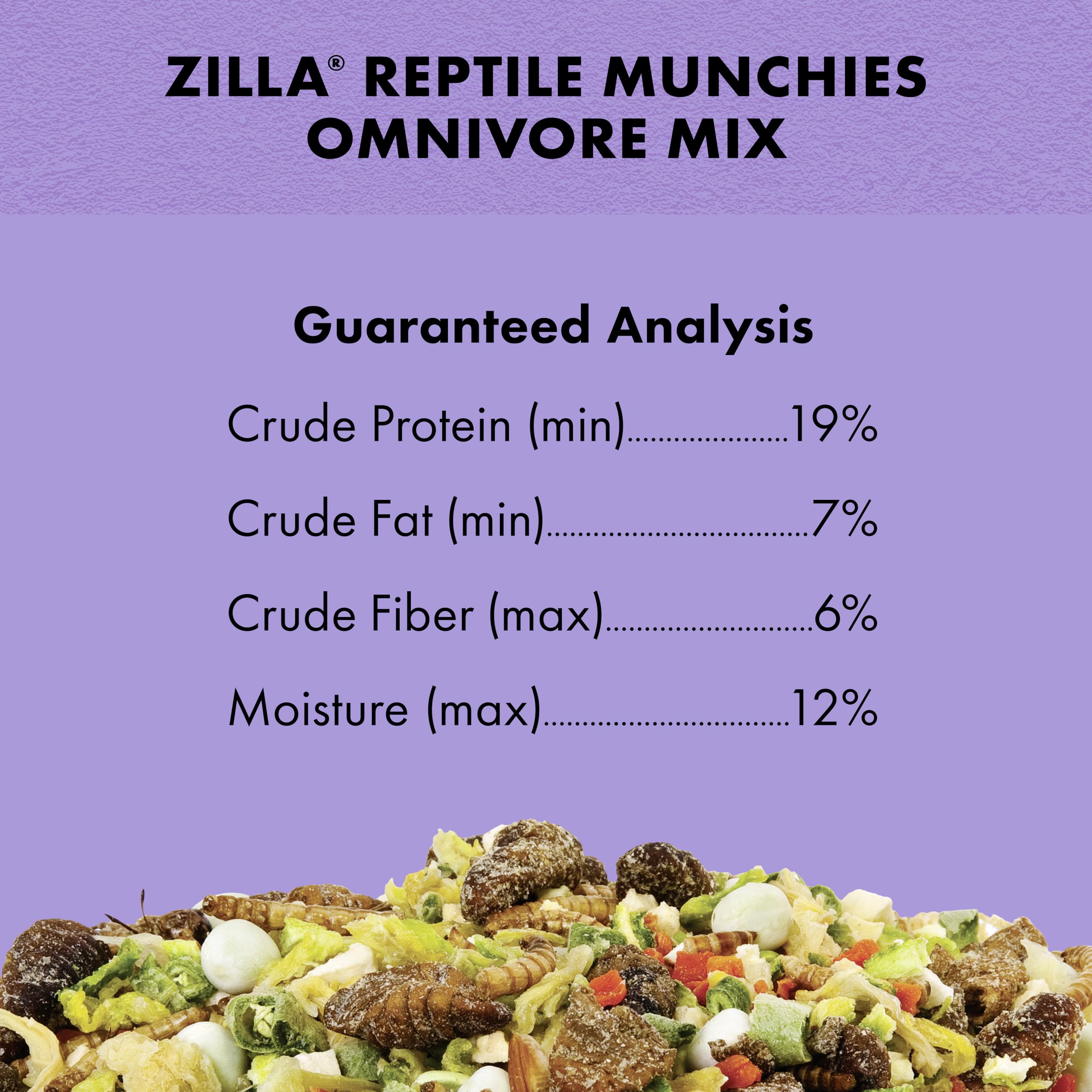 Zilla Reptile Munchies, Omnivore Mix, Dehydrated and Sun Dried Vegetables and Insects, 4 Ounces - Image 5