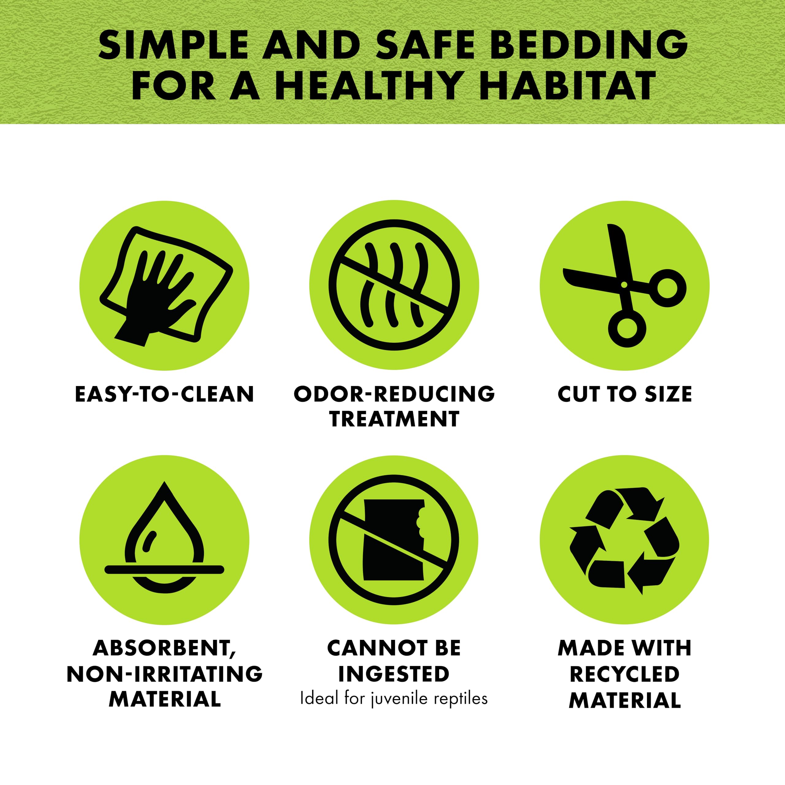 Zilla Reptile Terrarium Bedding Substrate Floor Liner, Green, 20L/29G, 11.75" x 29.5" - Image 3