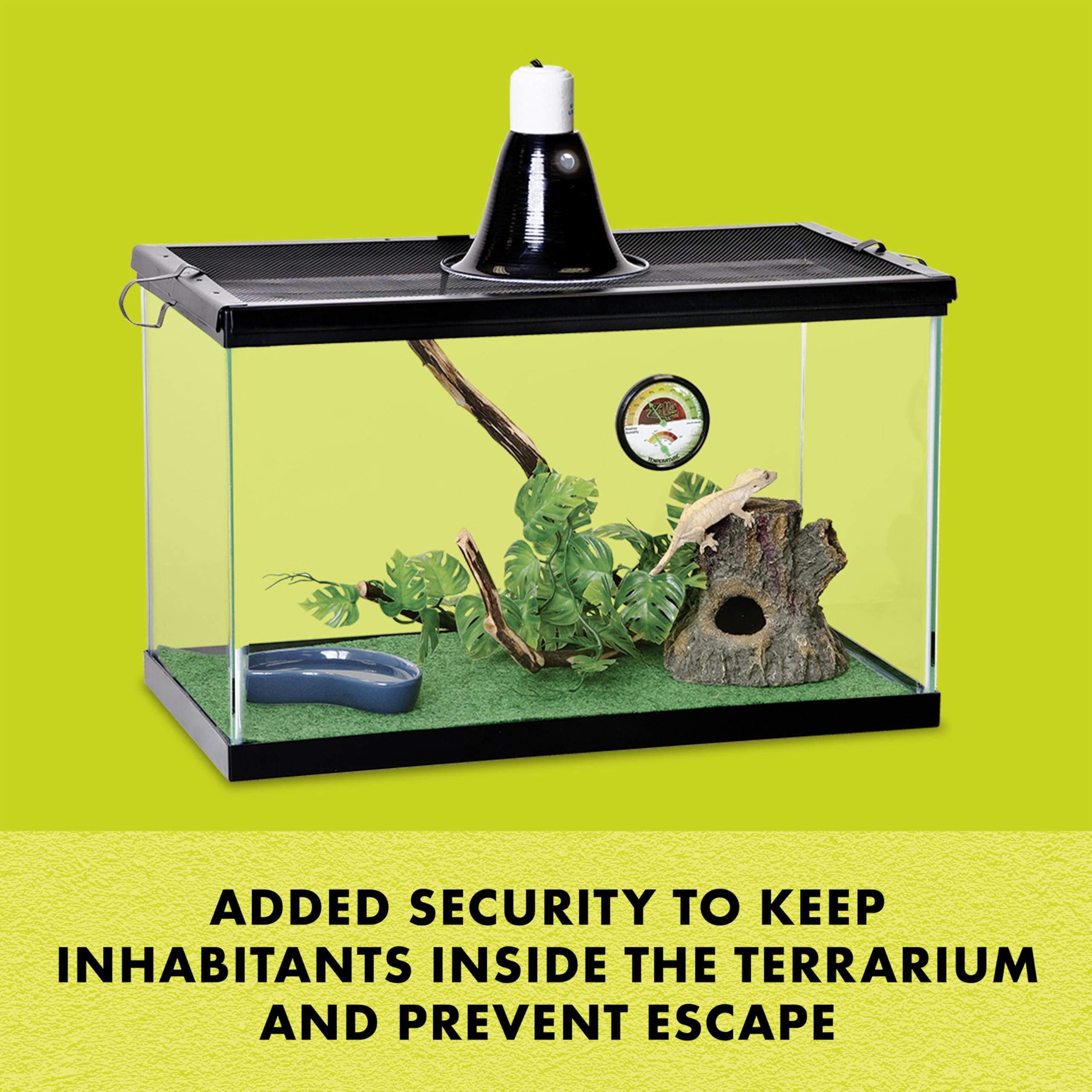 Zilla Reptile Terrarium Fresh Air Screen Non-Locking Clips, 2 Pack, Large - Image 3