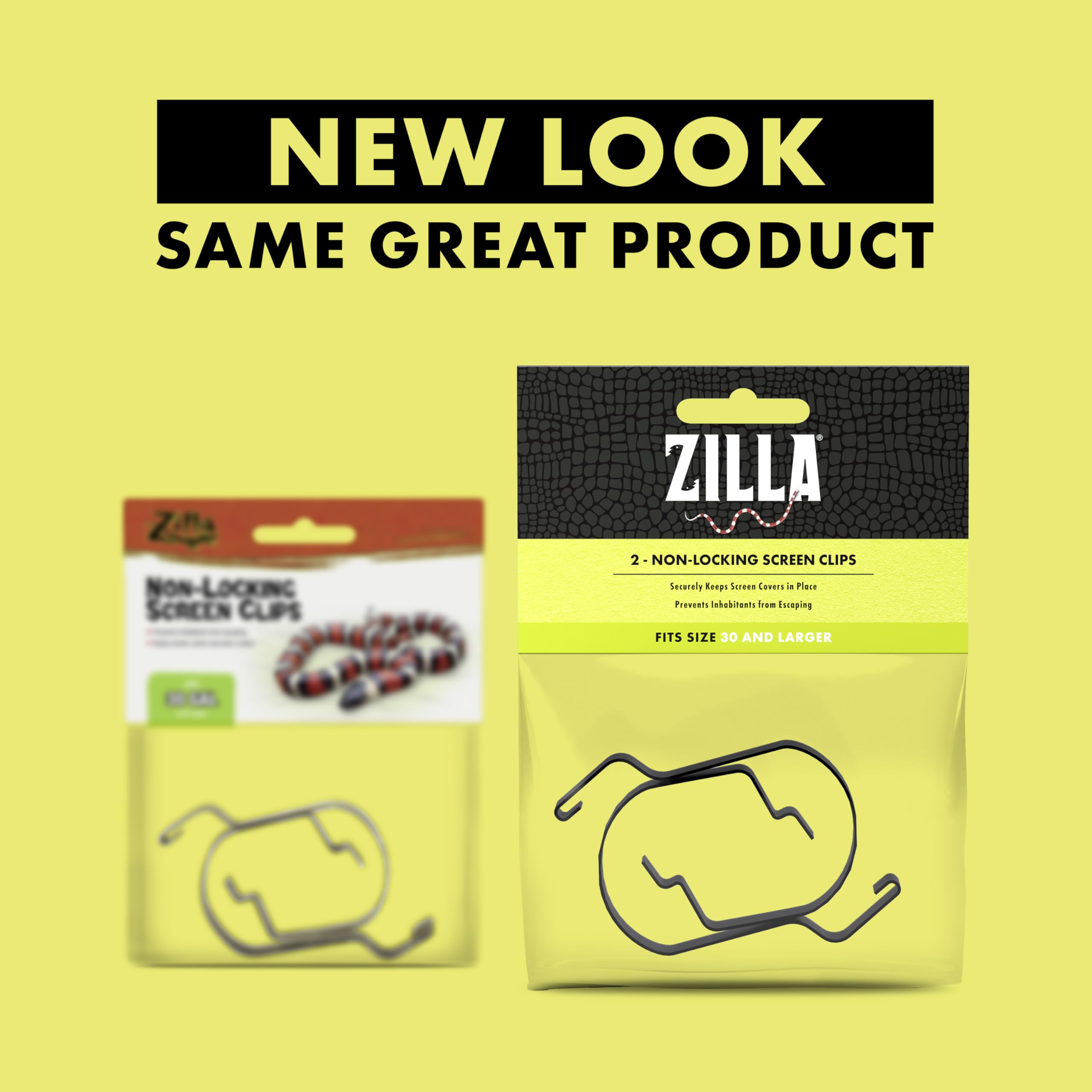 Zilla Reptile Terrarium Fresh Air Screen Non-Locking Clips, 2 Pack, Large - Image 7