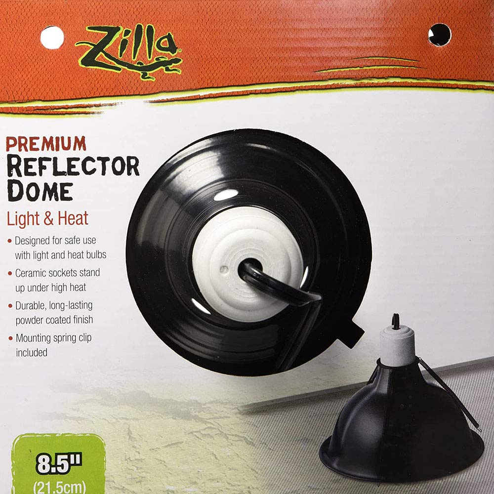 Zilla Reptile Terrarium Heat Lamps and Habitat Lighting Dome, Black 8.5 Inch - Image 4