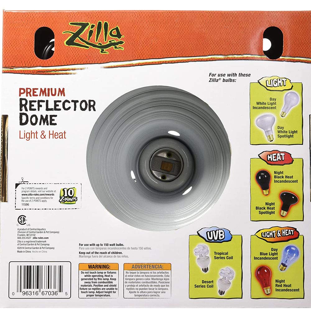 Zilla Reptile Terrarium Heat Lamps and Habitat Lighting Dome, Black 8.5 Inch - Image 5