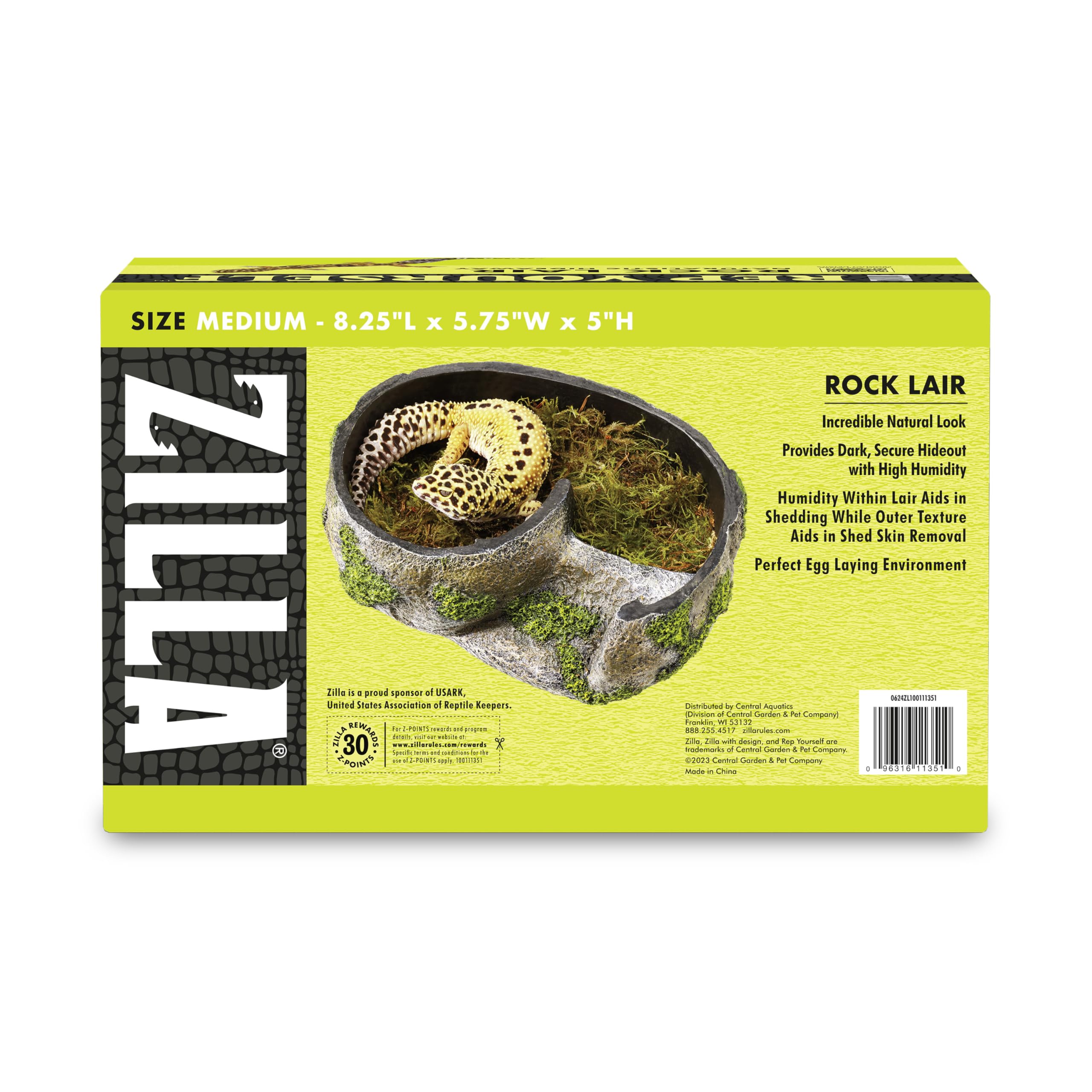 Zilla Rock Lair, Naturalistic Hide, Supports Shedding and Egg-Laying, Retains Humidity, Ideal for Snakes and Lizard, Medium - Image 10